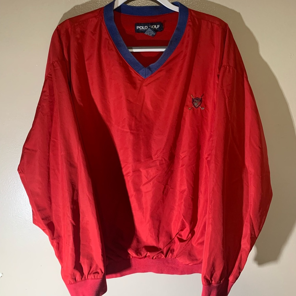 Vintage Polo Golf Red Pullover Mens Size Large